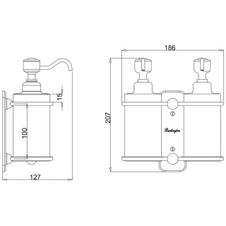 Burlington Double Soap Dispenser